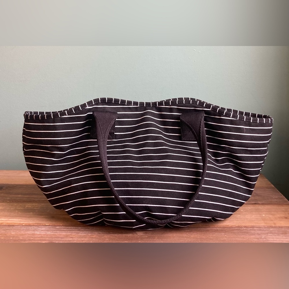 Old Navy Striped Cotton Canvas Tote Bag